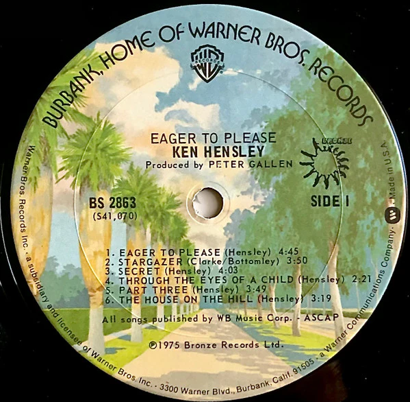 Ken Hensley - Eager To Please (LP, Album, San) (Very Good Plus (VG+)) - Image 3