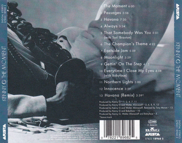 Kenny G - The Moment (CD, Album) (Very Good Plus (VG+)) - Image 2