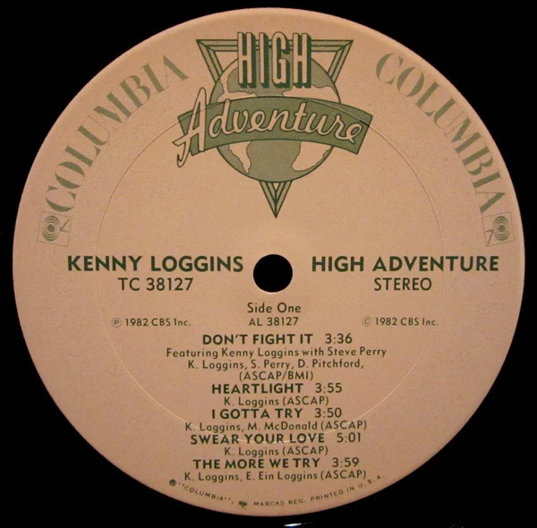 Kenny Loggins - High Adventure (LP, Album, Pit) (Very Good Plus (VG+)) - Image 3