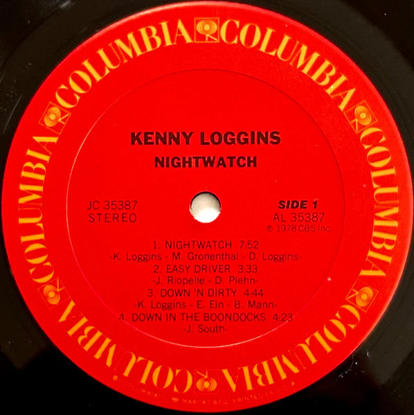 Kenny Loggins - Nightwatch (LP, Album, Cus) (Very Good Plus (VG+)) - Image 3