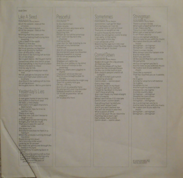 Kenny Rankin - Like A Seed (LP, Album, PR ) (Very Good Plus (VG+)) - Image 4