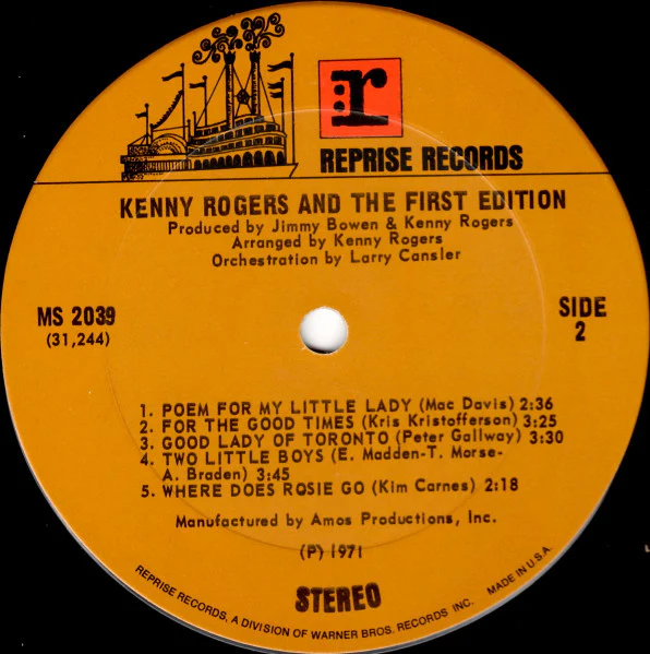 Kenny Rogers & The First Edition - Transition (LP, Album, Pit) (Very Good Plus (VG+)) - Image 4