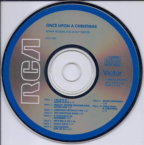 Kenny Rogers & Dolly Parton - Once Upon A Christmas (CD, Album, RE) (Very Good Plus (VG+)) - Image 3