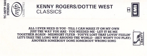 Kenny Rogers & Dottie West - Classics (Cass, Album, RE, Dol) (Near Mint (NM or M-)) - Image 2