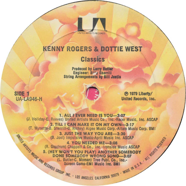 Kenny Rogers & Dottie West - Classics (LP, Album) (Near Mint (NM or M-)) - Image 3