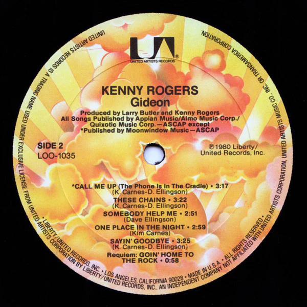 Kenny Rogers - Gideon (LP, Album, All) (Very Good (VG)) - Image 4