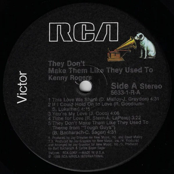 Kenny Rogers - They Don't Make Them Like They Used To (LP, Album) (Very Good Plus (VG+)) - Image 3