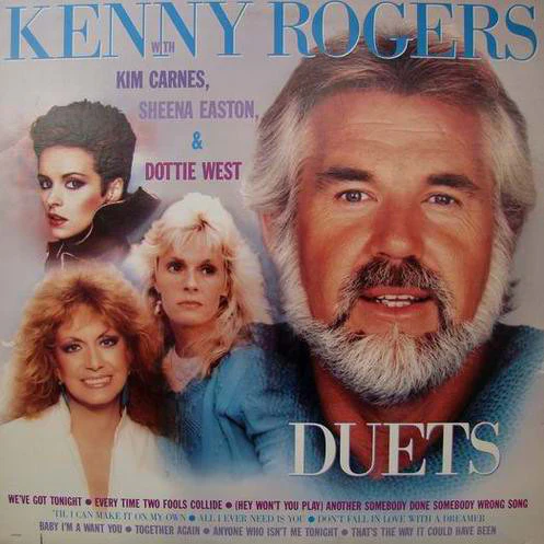 Kenny Rogers With Kim Carnes, Sheena Easton & Dottie West - Duets (LP, Comp) (Very Good Plus (VG+))