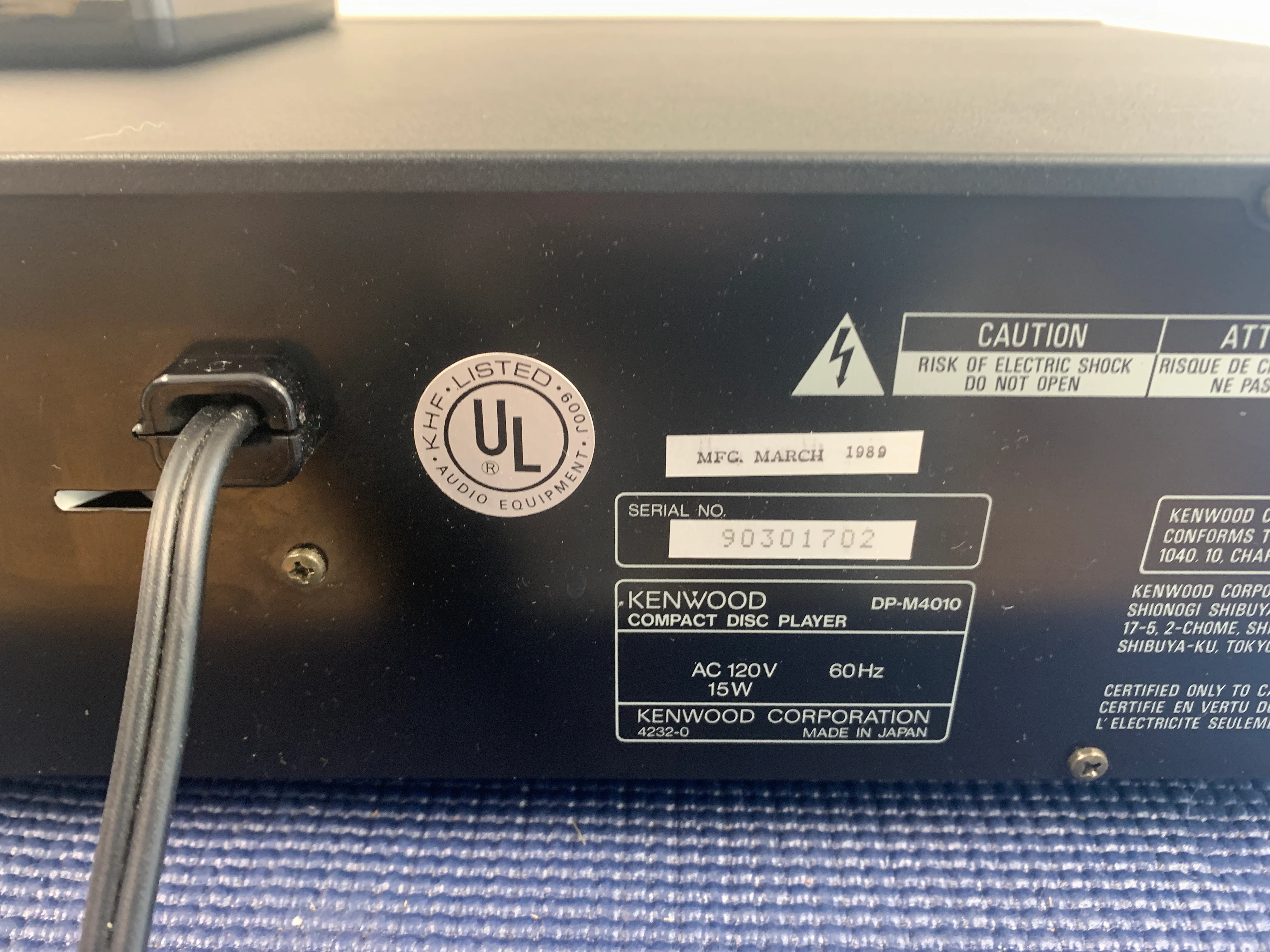 Kenwood DP-M4010 CD Changer * 6 Disc Magazine * Remote Control - Image 11