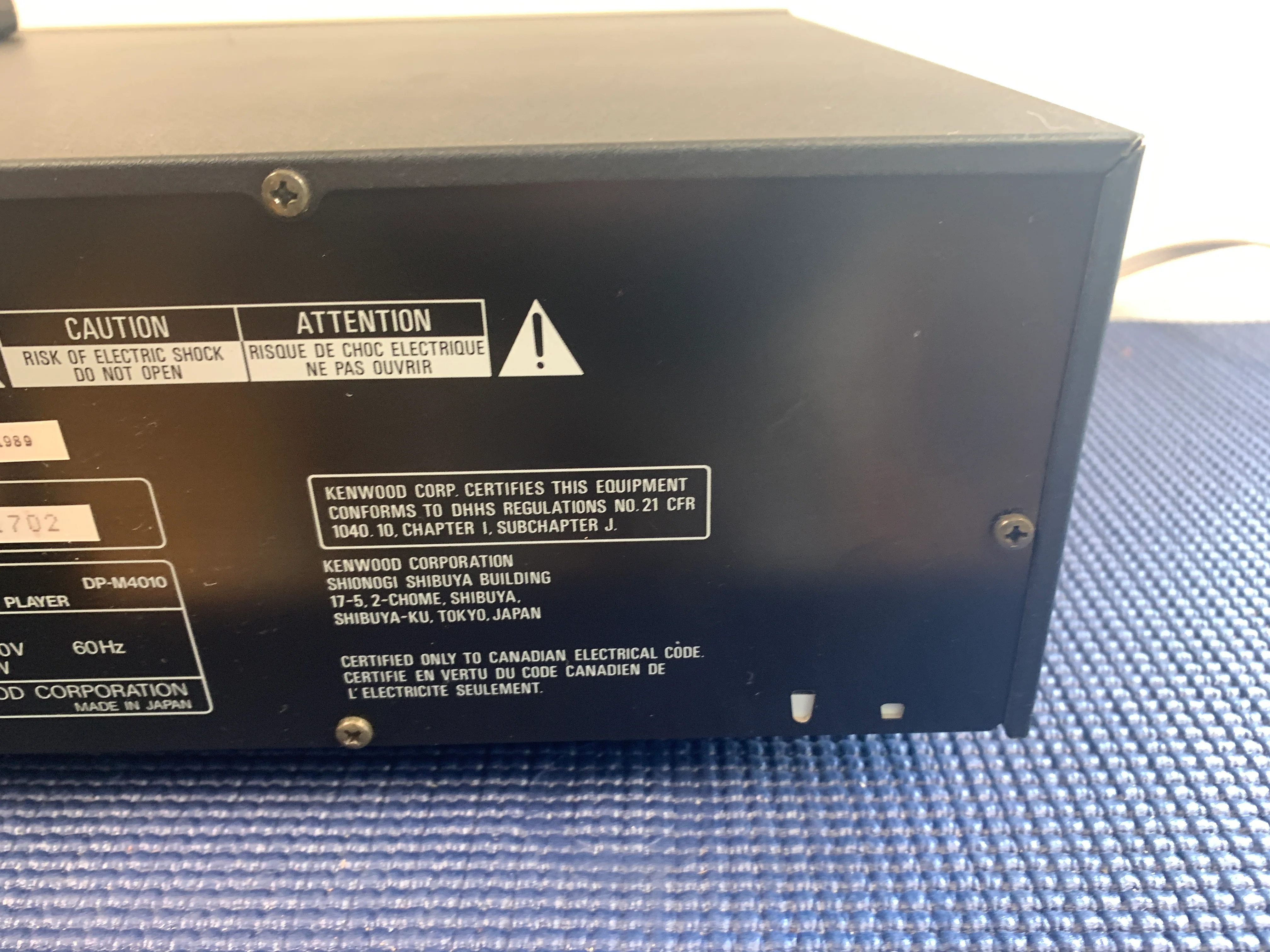 Kenwood DP-M4010 CD Changer * 6 Disc Magazine * Remote Control - Image 12