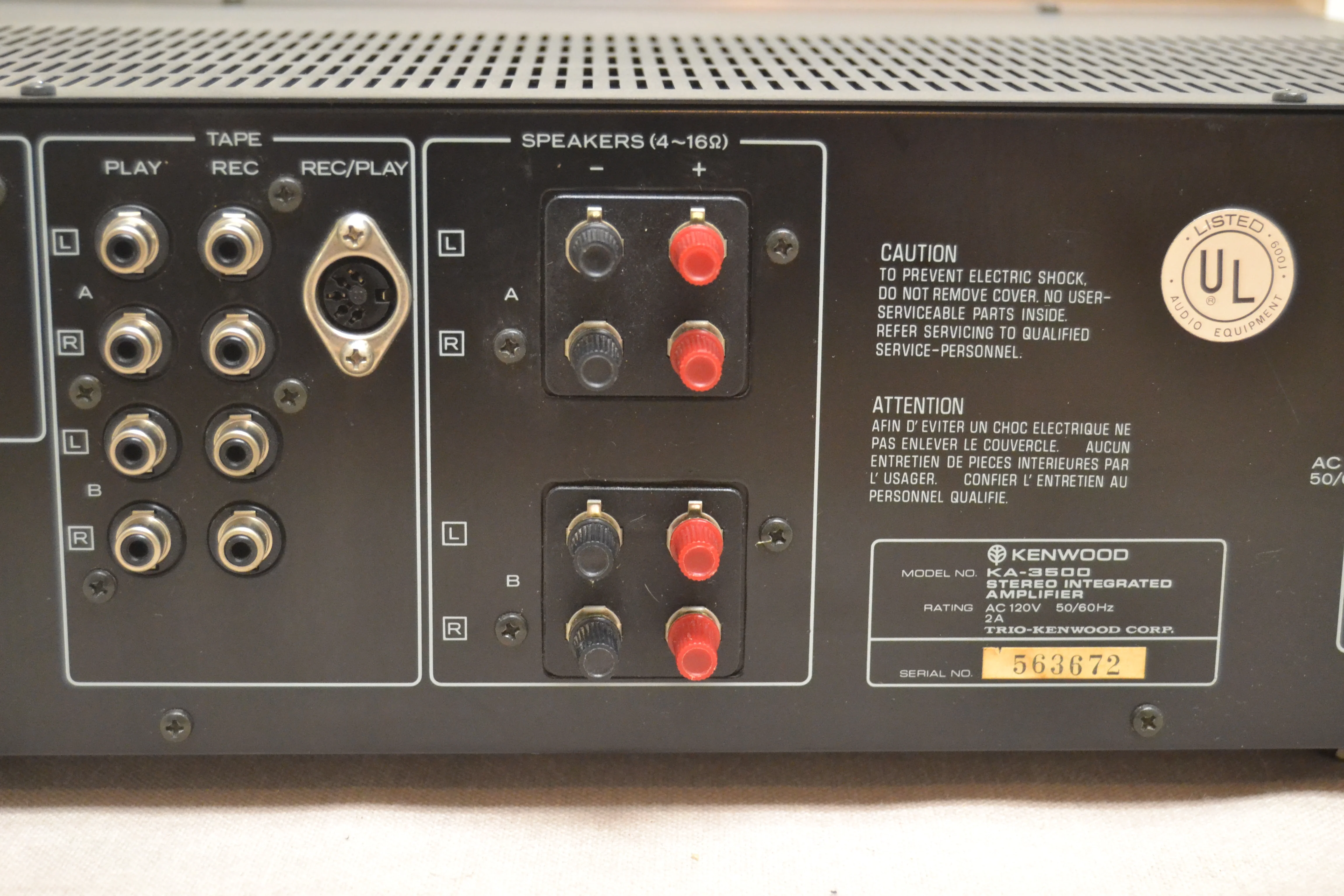 Kenwood KA-3500 Stereo Integrated Amplifier * 40W RMS * 1976 - Image 10