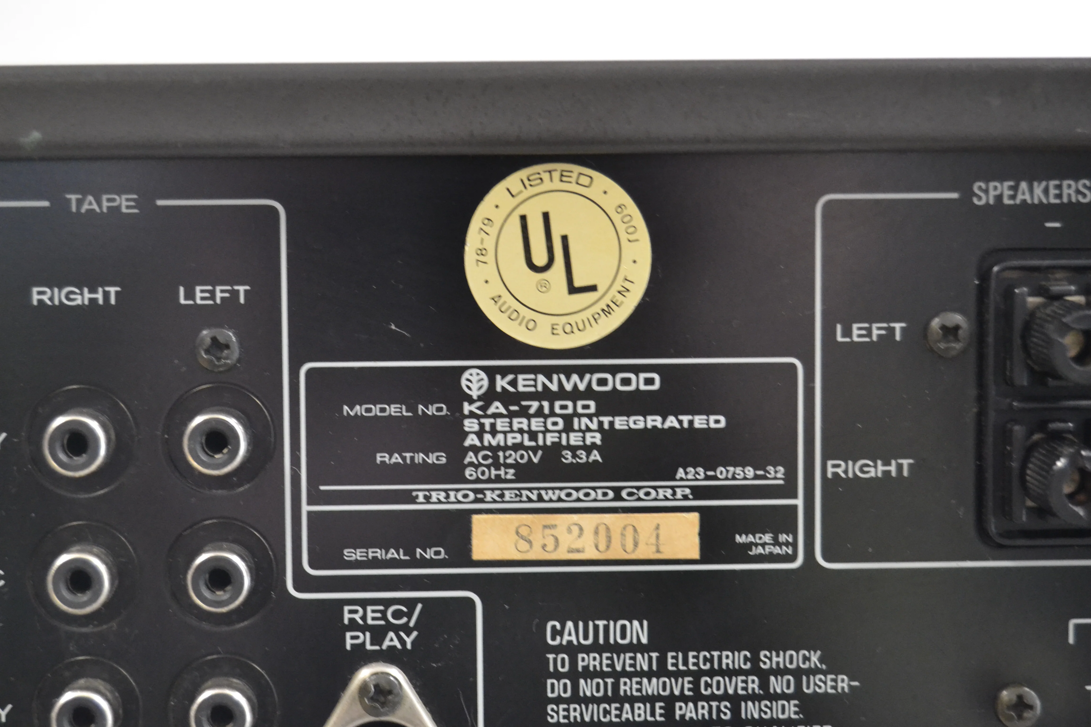 Kenwood KA-7100 Integrated Amplifier * 60W RMS * 1977 - Image 12