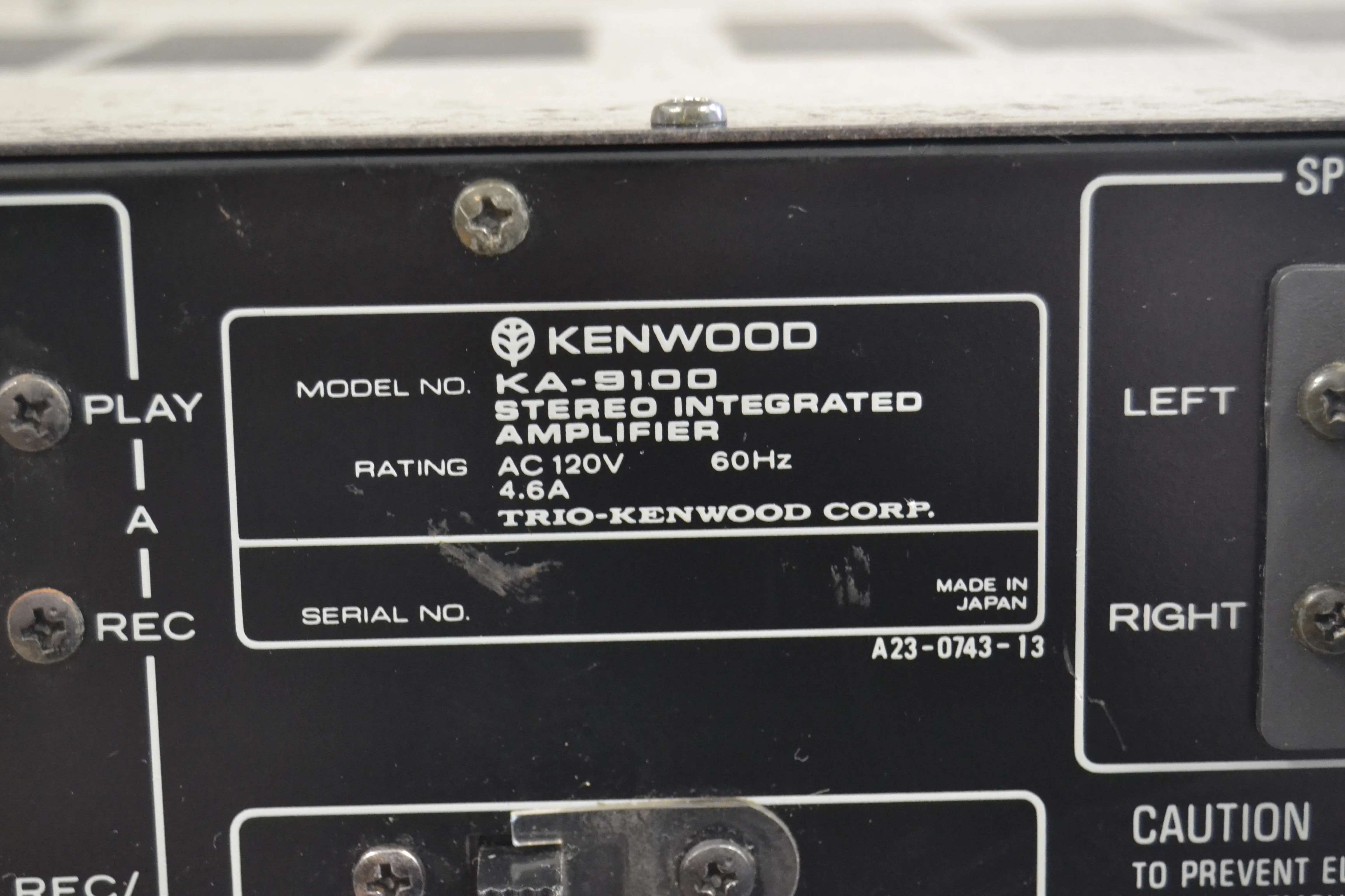 Kenwood KA-9100 Stereo Integrated Amplifier * 90W RMS * 1977 - Image 14