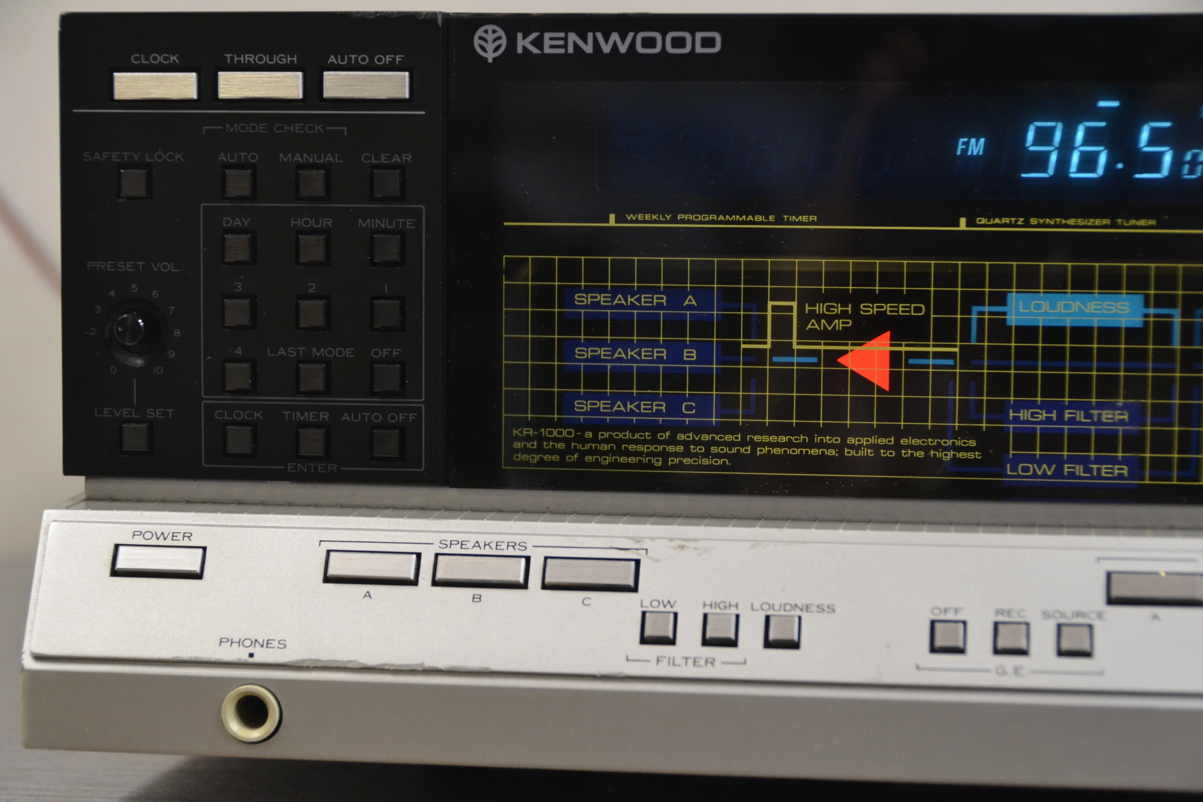 Kenwood KR-1000 Galaxy Commander Stereo Monster Receiver * 120W RMS * 1984 - Image 2