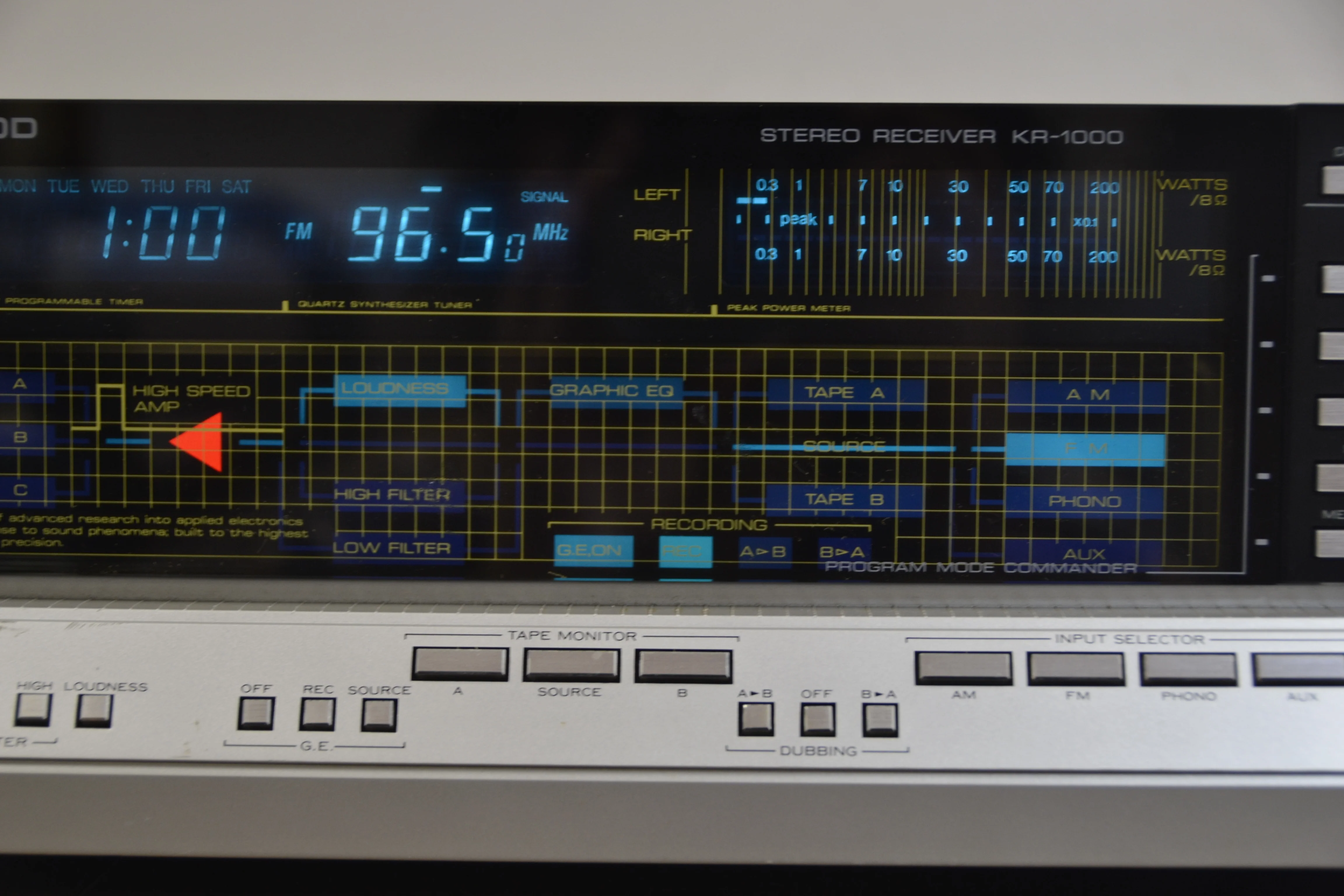 Kenwood KR-1000 Galaxy Commander Stereo Monster Receiver * 120W RMS * 1984 - Image 3