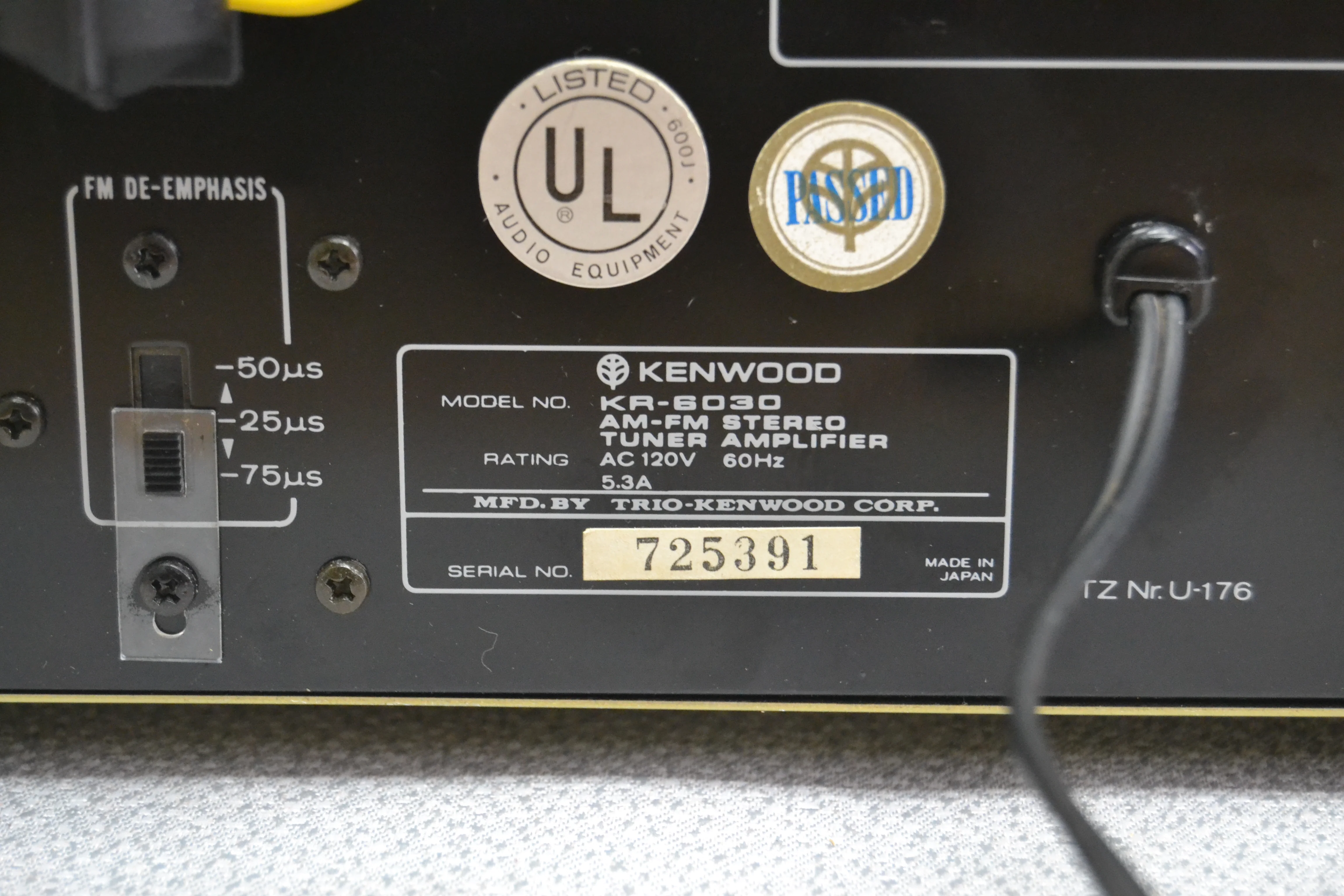 Kenwood KR-6030 AM/FM Stereo Receiver (1978-80) * 80W RMS - Image 13