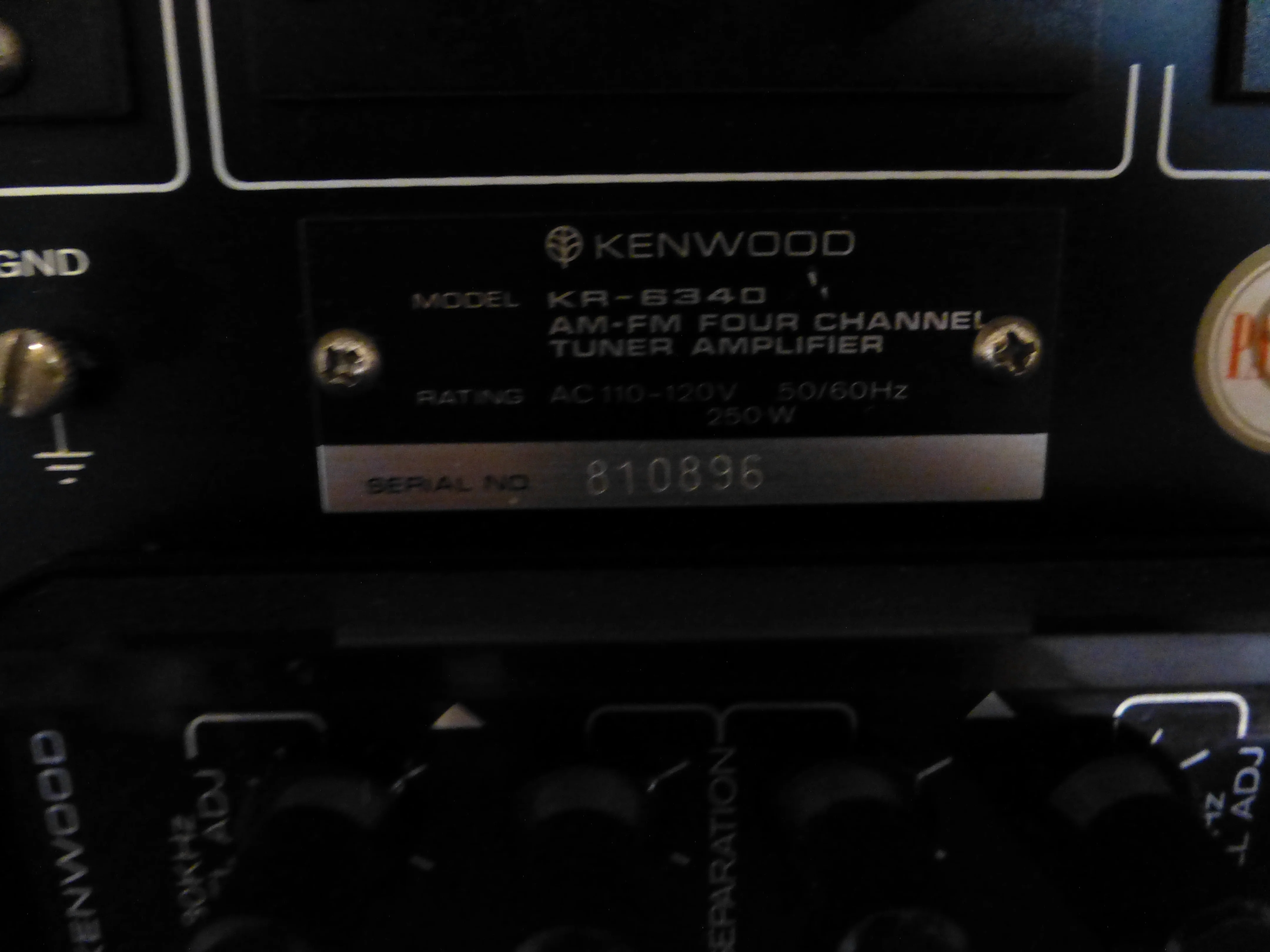 Kenwood KR-6340 Stereo & Quad Receiver * 1973 * 40W RMS - Image 12