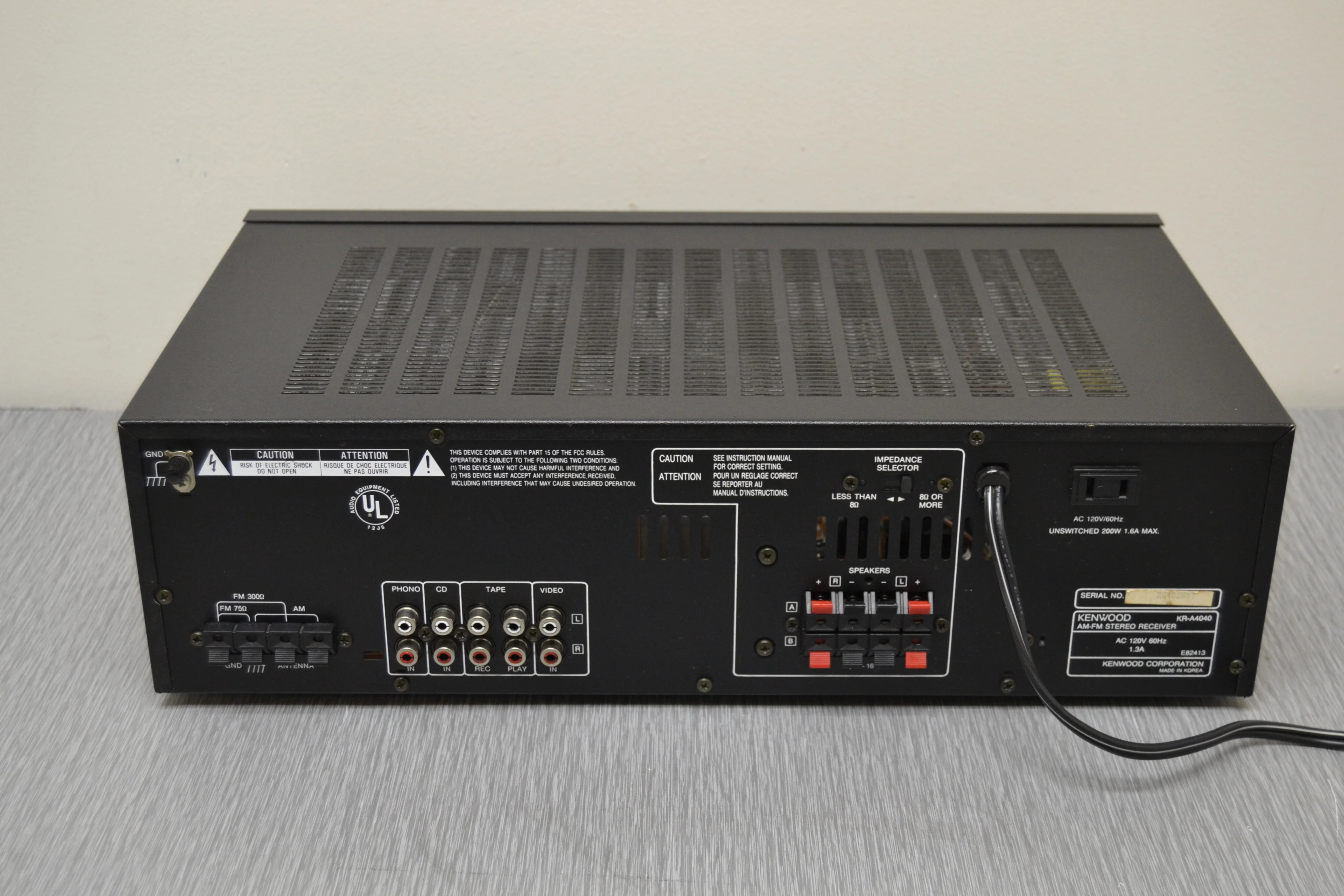 Kenwood KR-A4040 Stereo Receiver * 50W RMS * 1992 - Image 9