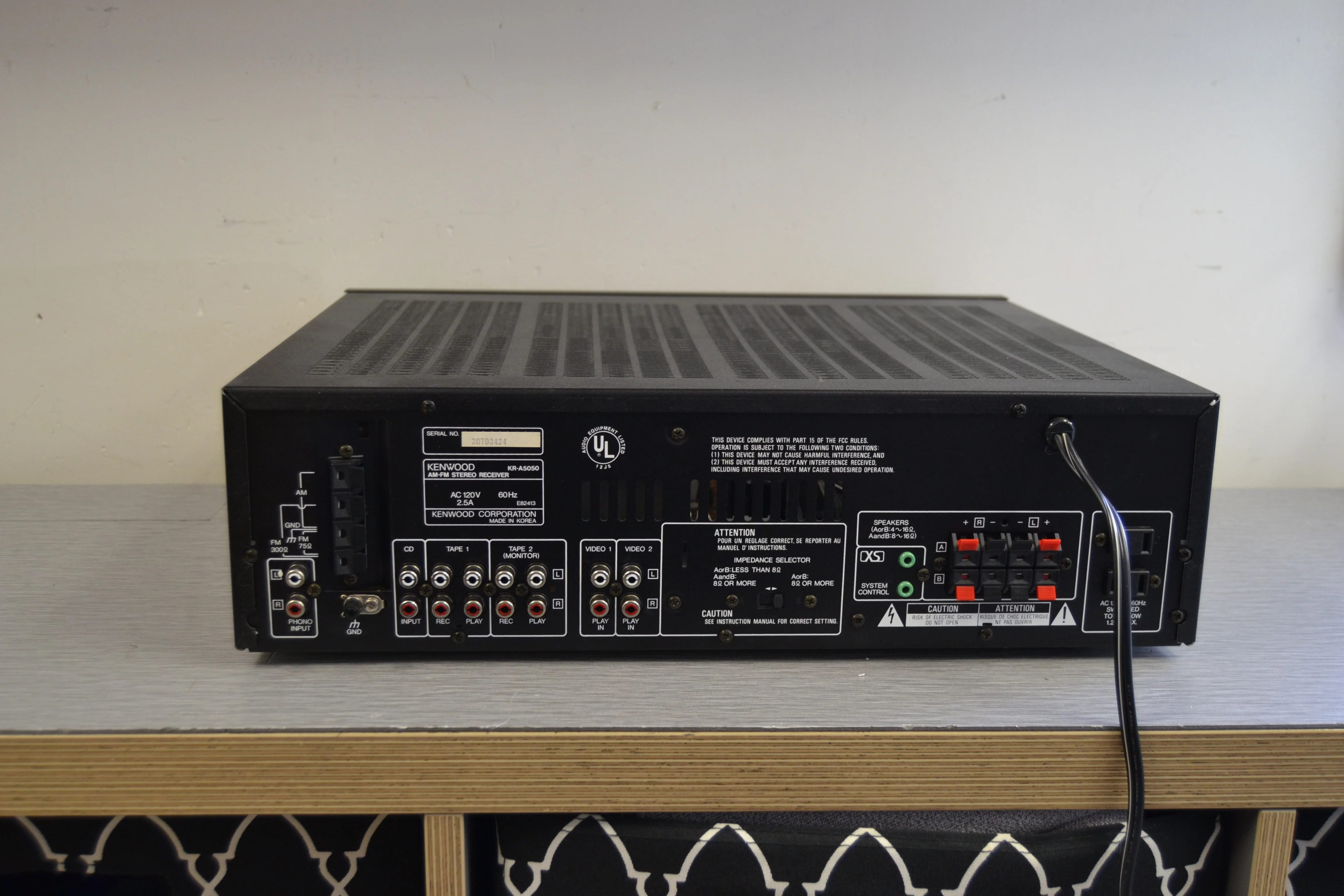 Kenwood KR-A5050 Stereo Receiver * 100W RMS * Remote Control * box * Manual - Image 11