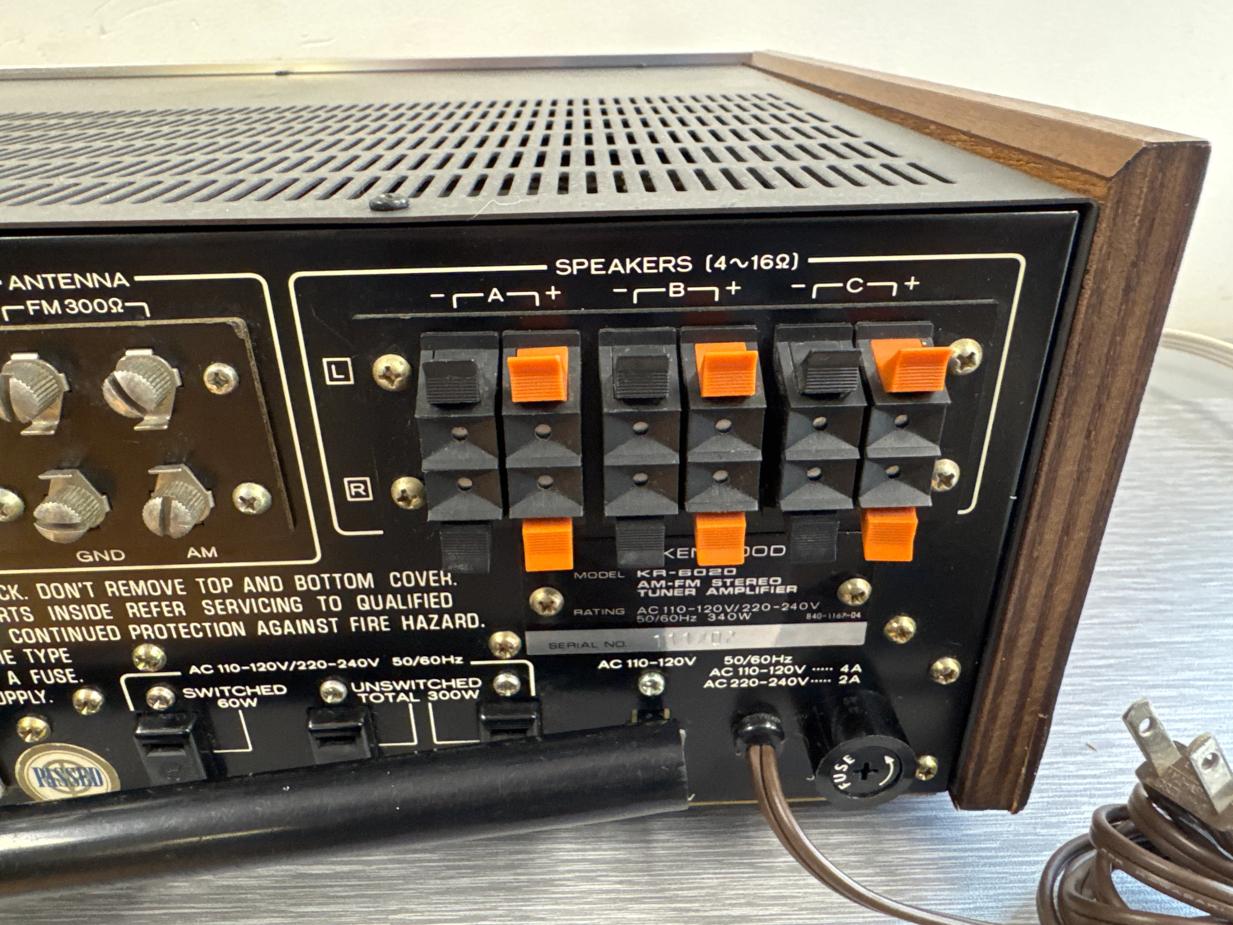 Kenwood KR6020 ( AKA KR6400 ) Stereo Receiver * 45W RMS - Image 12