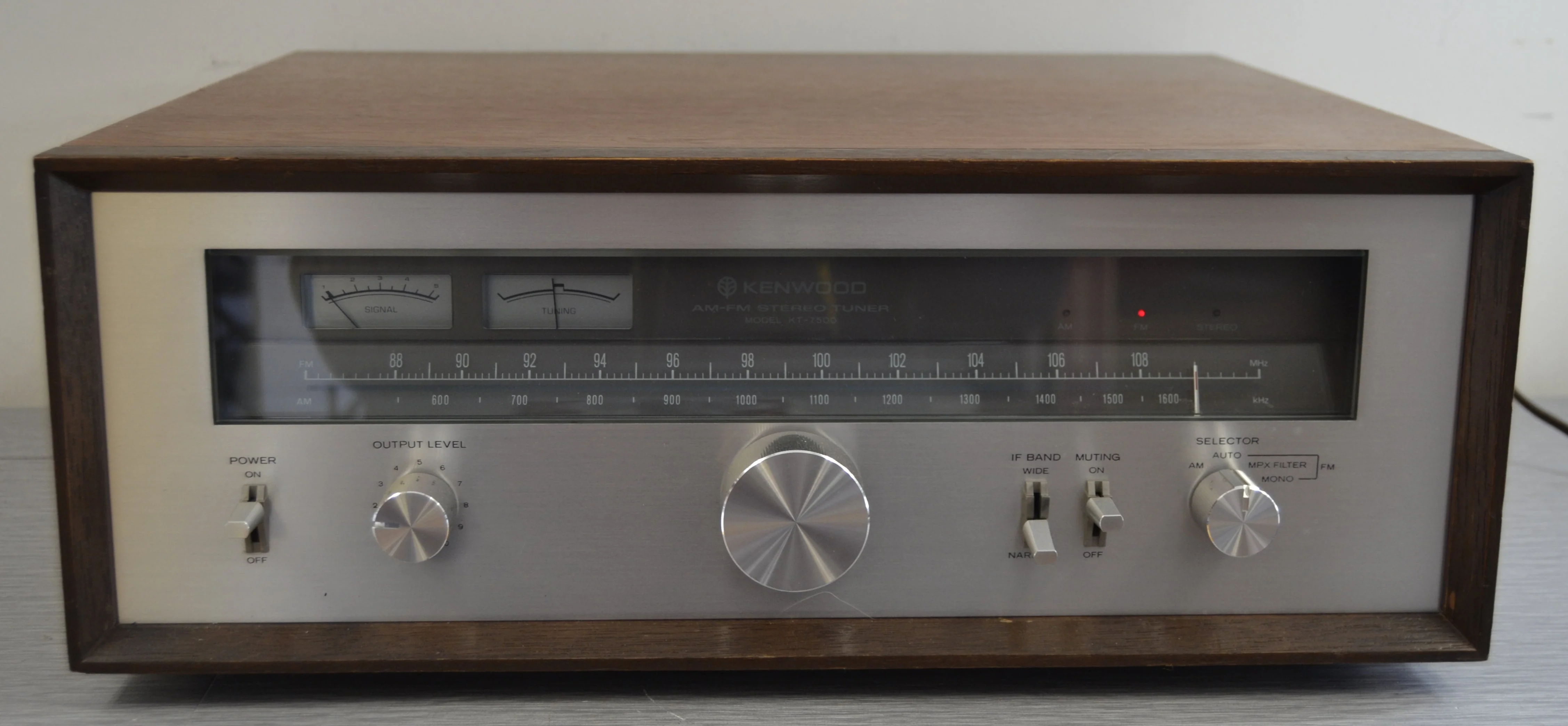 Kenwood KT-7500 Stereo AM FM Tuner * Hardwood Case