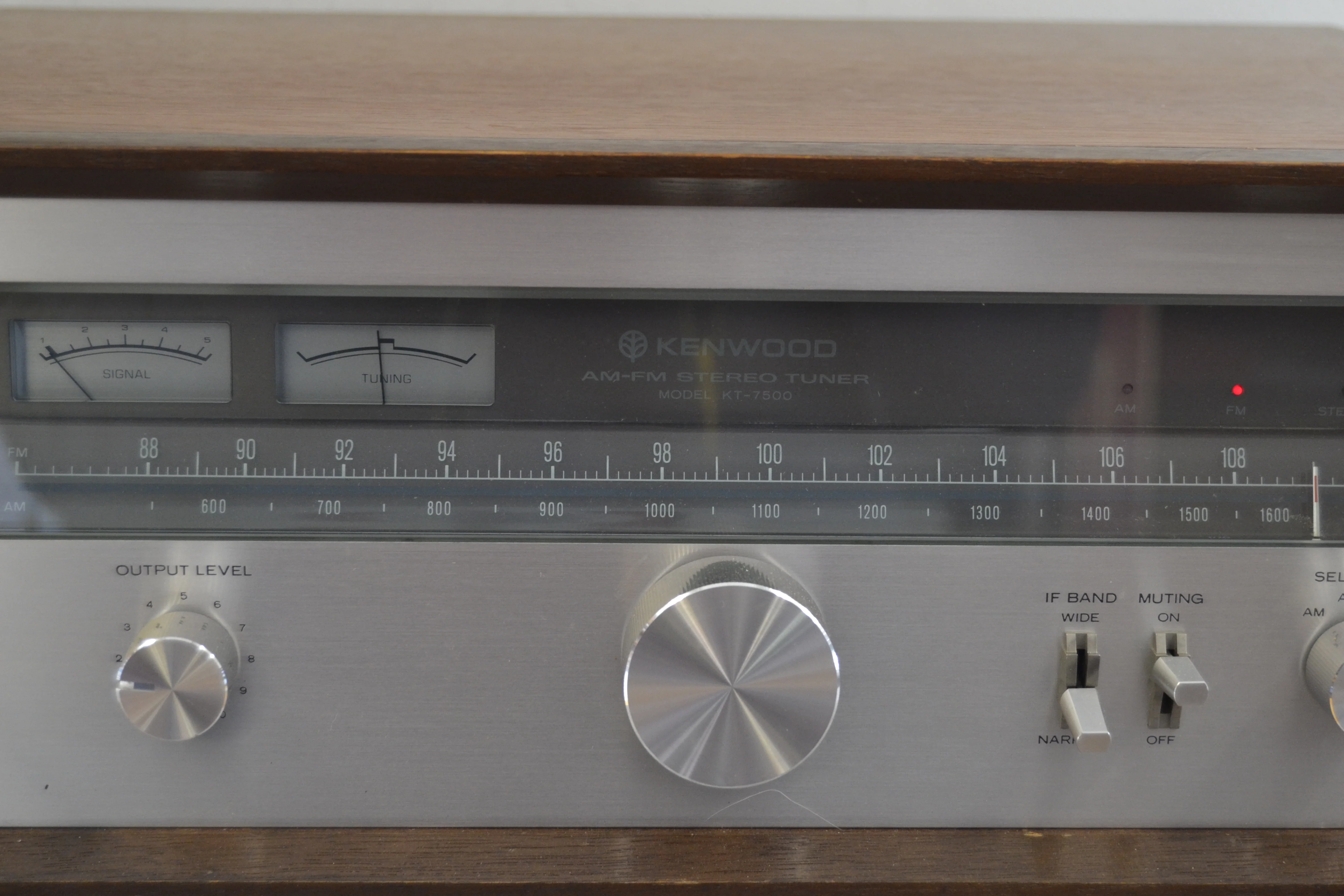 Kenwood KT-7500 Stereo AM FM Tuner * Hardwood Case - Image 3