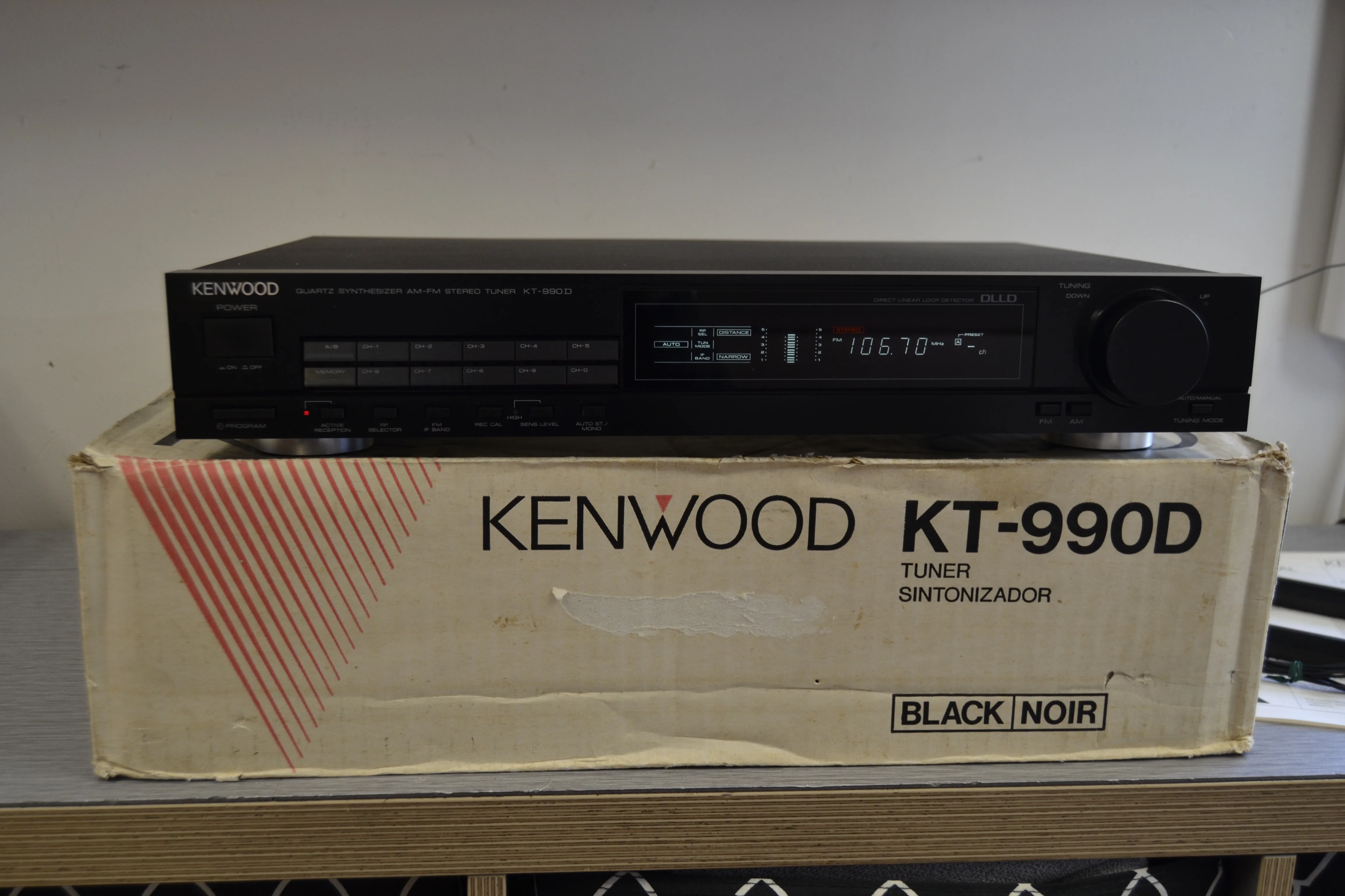 Kenwood KT-990D Stereo Tuner * 1988 * Manual * AM Antenna * Box