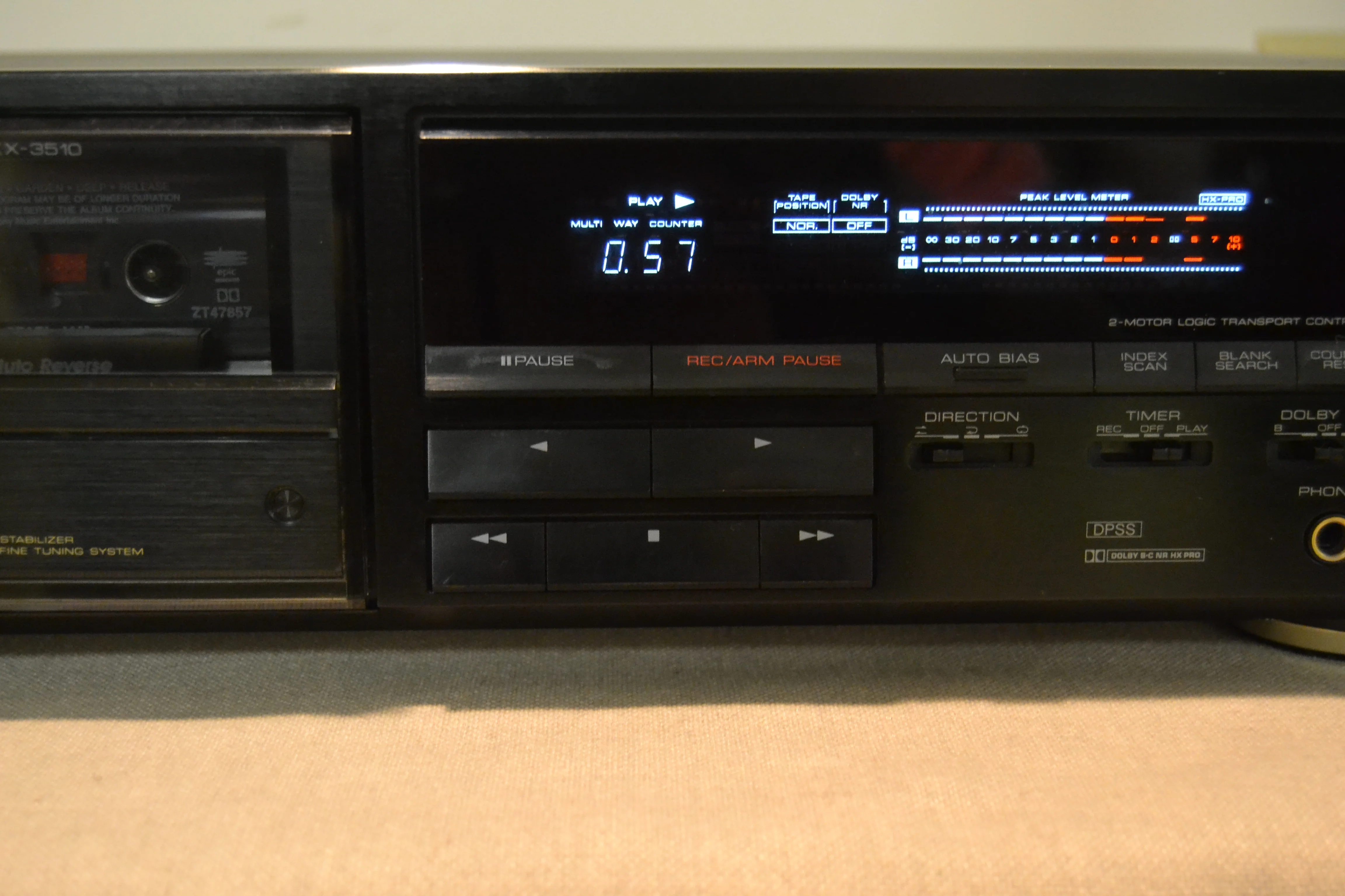 Kenwood KX-3510 Single Cassette Deck * Fully Serviced * New Belts - Image 3