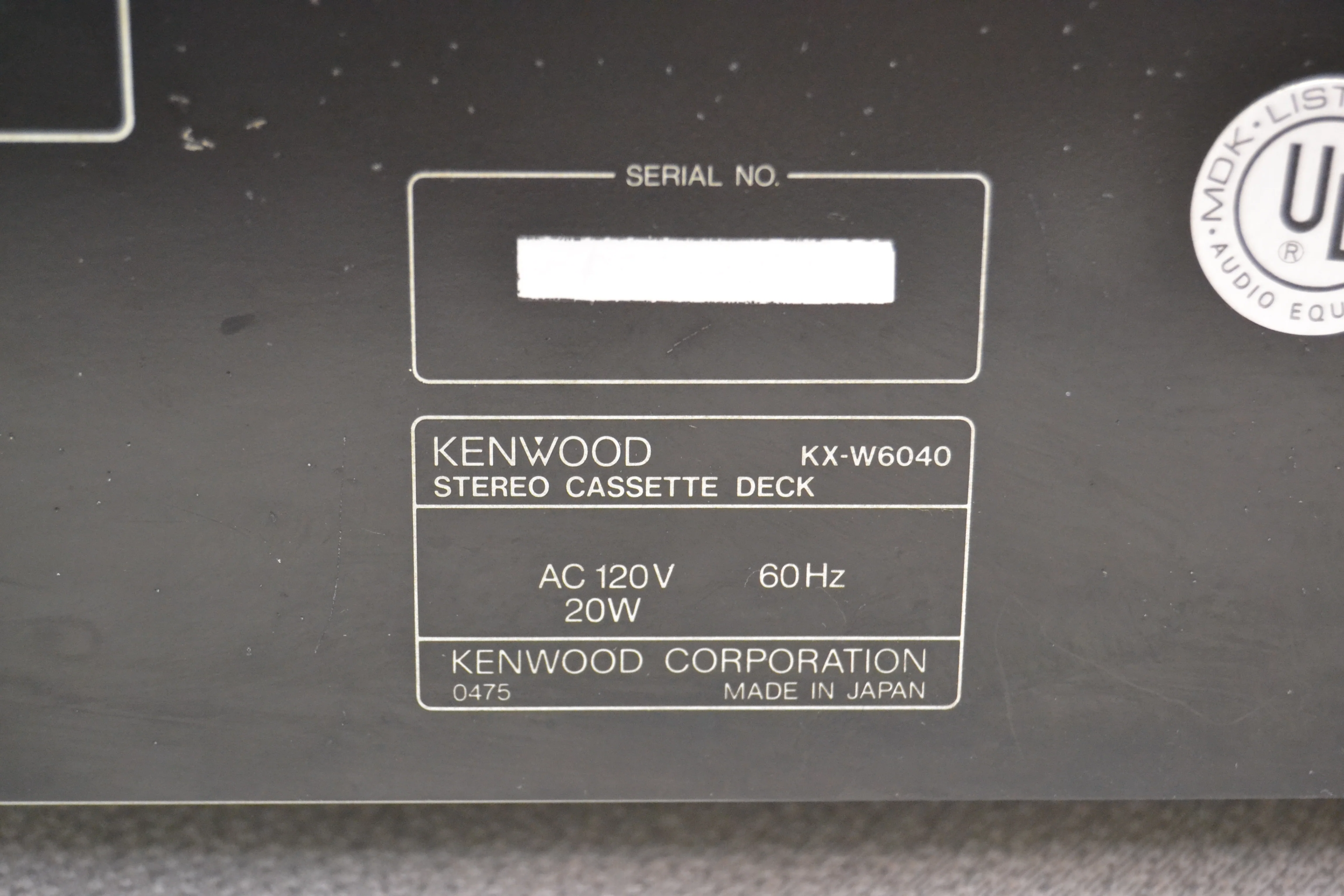Kenwood KX-W6040 Double Cassette Deck * Fully Serviced * New Belts - Image 14