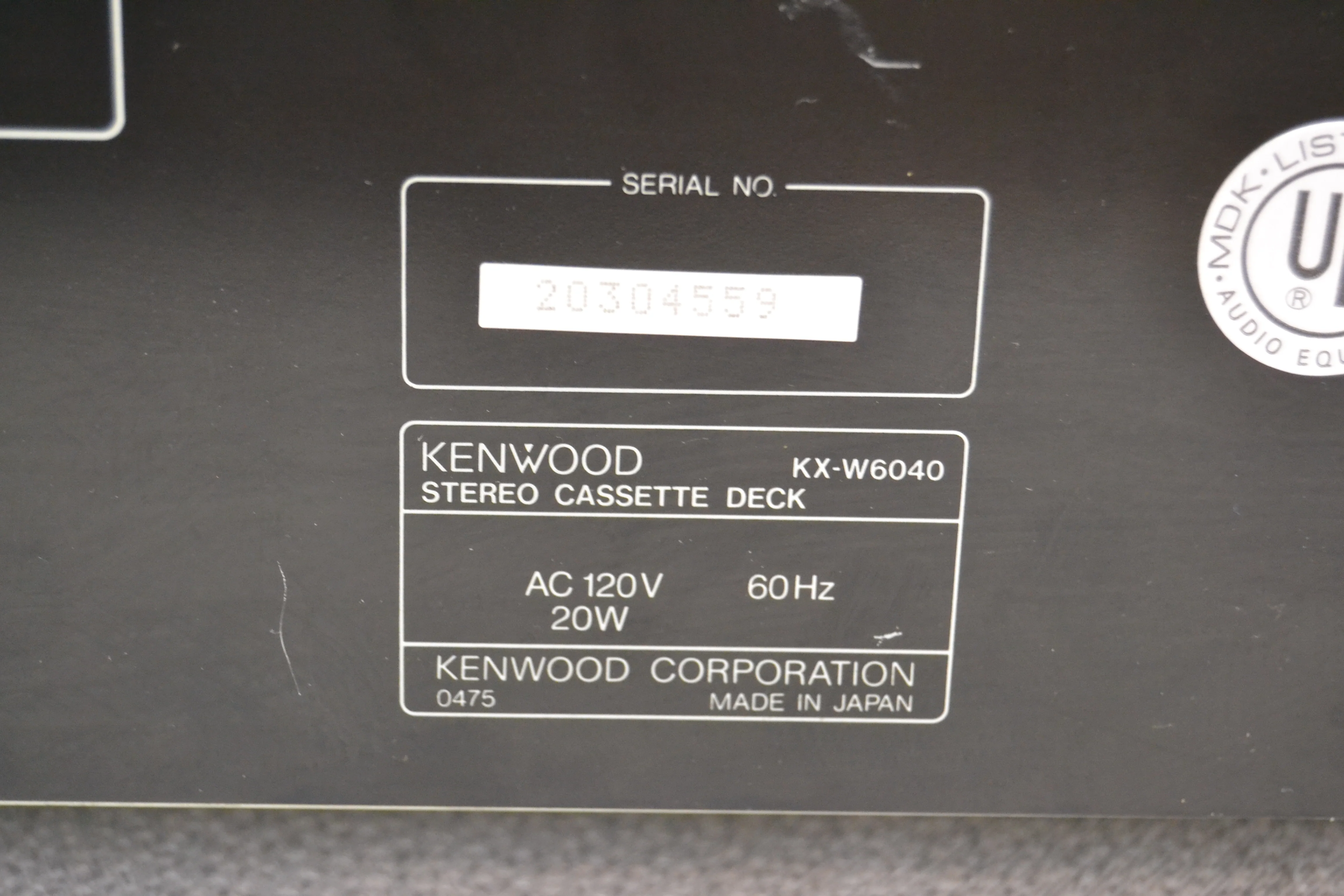 Kenwood KX-W6040 Double Cassette Deck * Fully Serviced * New Belts - Image 16