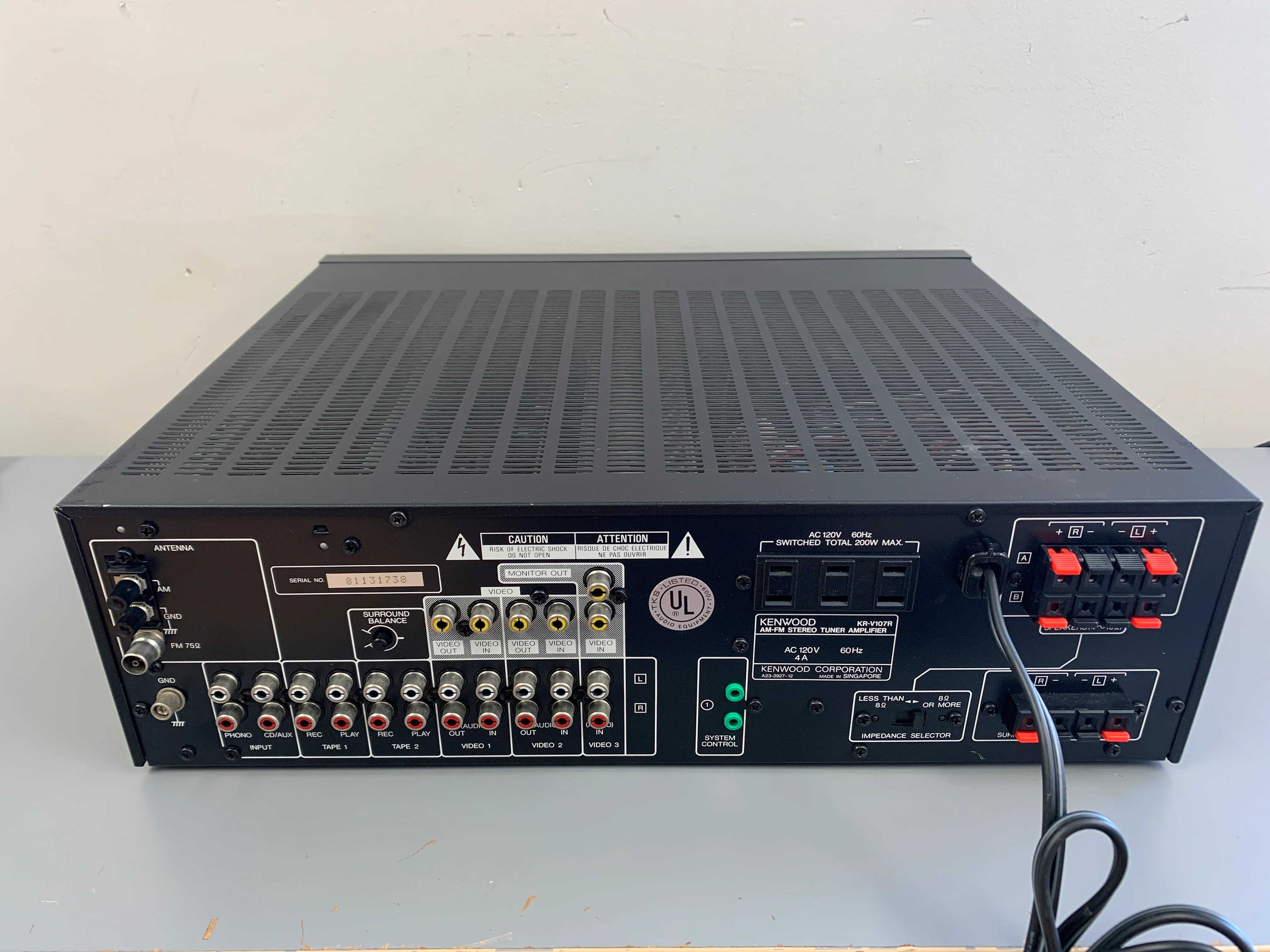 Kenwood KR-V107R Stereo Receiver * 1988 * 100W - Image 10