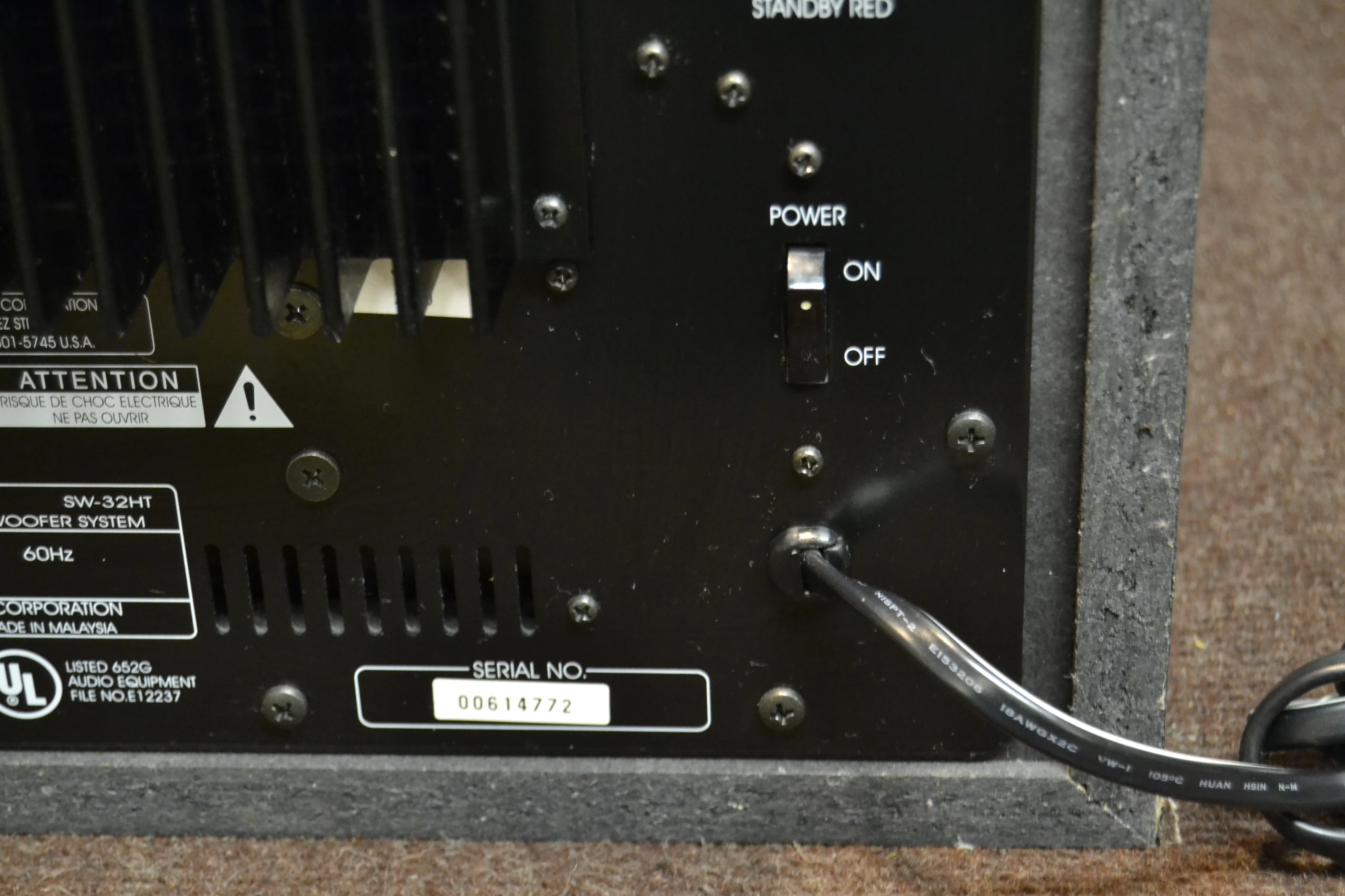 Kenwood SW-32HT Powered Subwoofer - Image 7