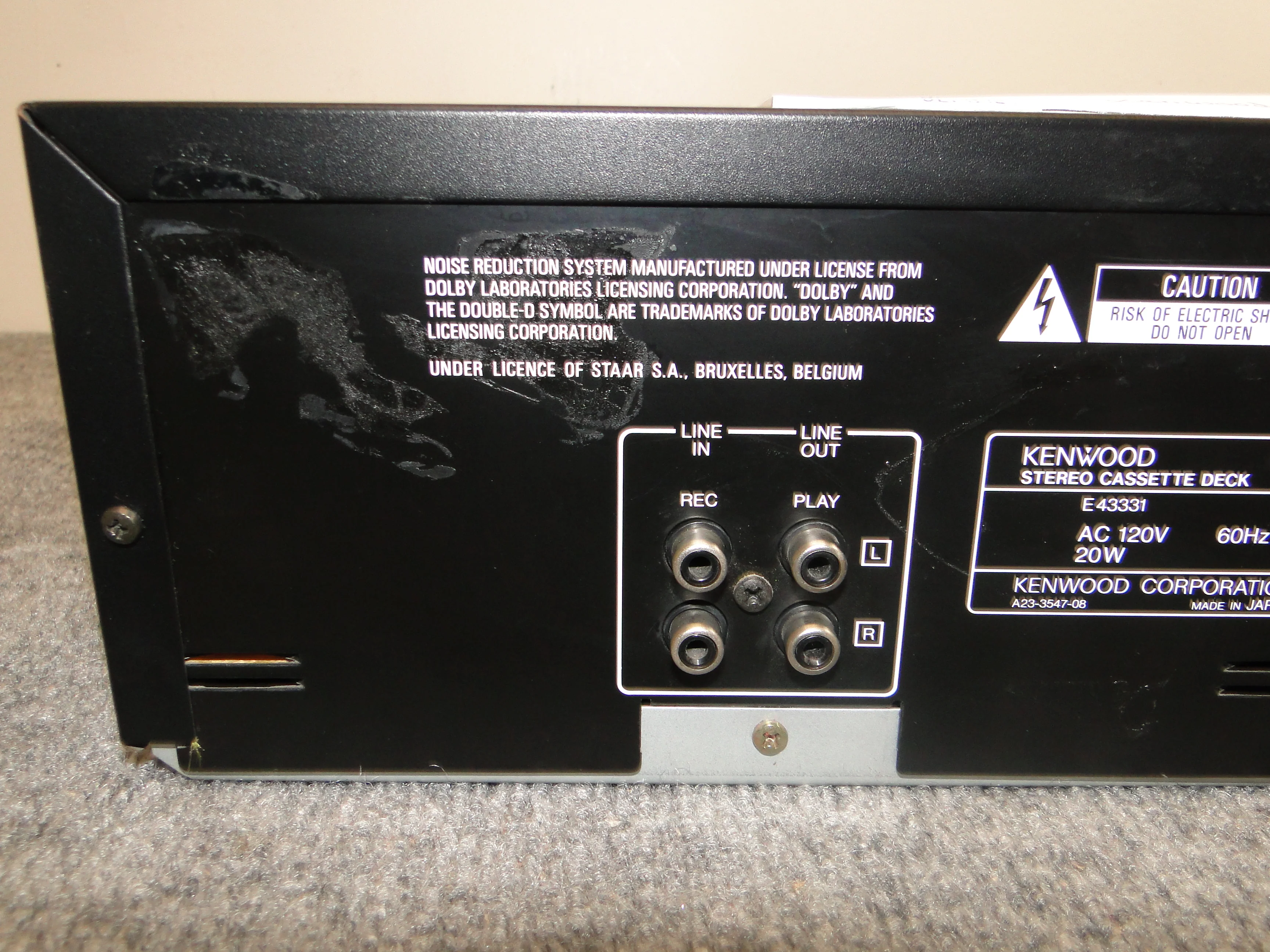 Kenwood XR-76R Stereo Cassette Deck * New Belts - Image 9