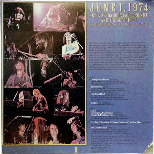 Kevin Ayers - John Cale - Brian Eno - Nico - June 1, 1974 (LP, Album, Pit) (Near Mint (NM or M-)) - Image 2