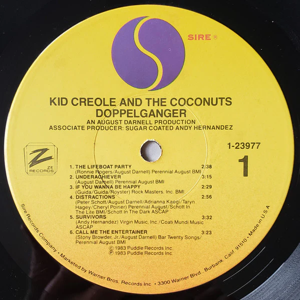 Kid Creole And The Coconuts - Doppelganger (LP, Album, Win) (Very Good Plus (VG+)) - Image 3