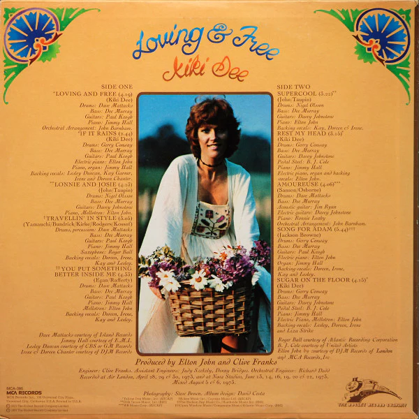 Kiki Dee - Loving & Free (LP, Album, Glo) (Very Good Plus (VG+)) - Image 2