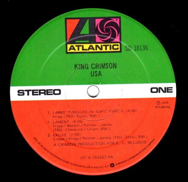 King Crimson - USA (LP, Album, Pre) (Very Good Plus (VG+)) - Image 3