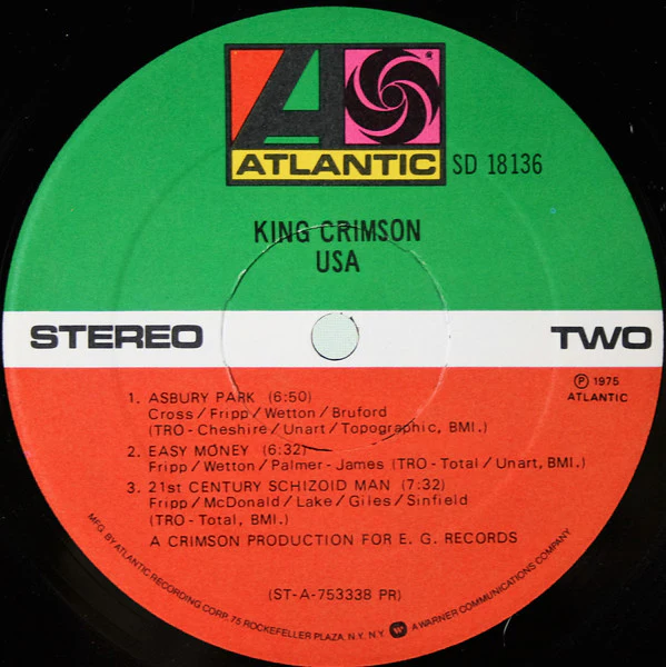 King Crimson - USA (LP, Album, Pre) (Very Good Plus (VG+)) - Image 4