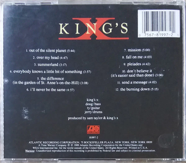 King's X - Gretchen Goes To Nebraska (CD, Album, RP, SRC) (Very Good Plus (VG+)) - Image 2
