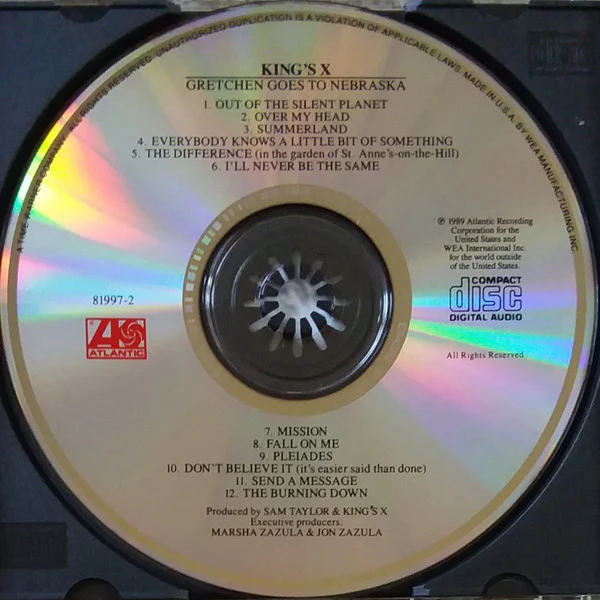 King's X - Gretchen Goes To Nebraska (CD, Album, RP, SRC) (Very Good Plus (VG+)) - Image 3