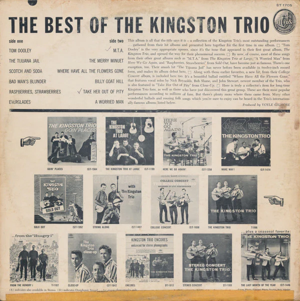 Kingston Trio - The Best Of The Kingston Trio (LP, Comp, Gol) (Very Good Plus (VG+)) - Image 2