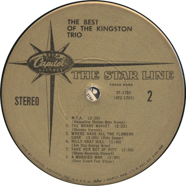 Kingston Trio - The Best Of The Kingston Trio (LP, Comp, Gol) (Very Good Plus (VG+)) - Image 4