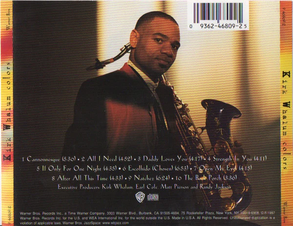 Kirk Whalum - Colors (CD, Album) (Very Good Plus (VG+)) - Image 2