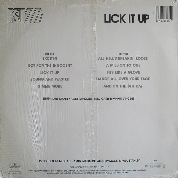 Kiss - Lick It Up (LP, Album, 53 ) (Very Good Plus (VG+)) - Image 2