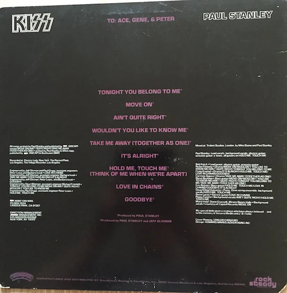 Kiss, Paul Stanley - Paul Stanley (LP, Album, Ric) (Very Good Plus (VG+)) - Image 2