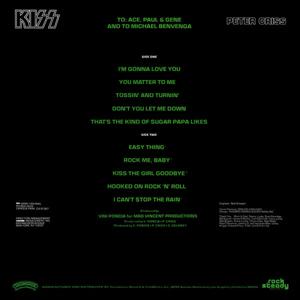 Kiss, Peter Criss - Peter Criss (LP, Album, Kee) (Very Good Plus (VG+)) - Image 4