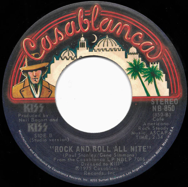 Kiss - Rock And Roll All Nite (7", Single, RE) (Very Good (VG)) - Image 2