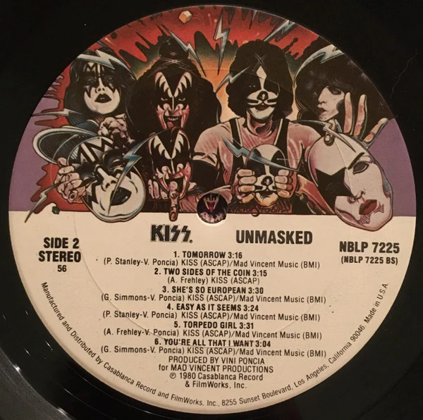 Kiss - Unmasked (LP, Album, 56) (Very Good Plus (VG+)) - Image 4