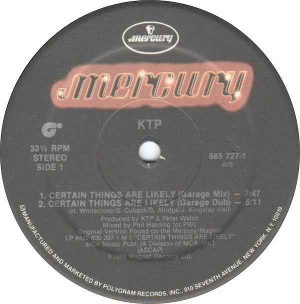 Kissing The Pink - Certain Things Are Likely (12", Single) (Very Good (VG)) - Image 3