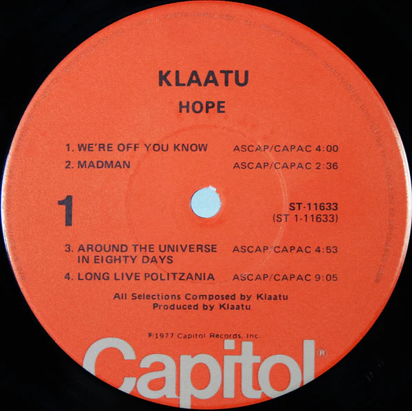 Klaatu - Hope (LP, Album, Jac) (Near Mint (NM or M-)) - Image 3